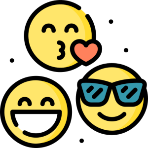 A wide collection of emoji’s