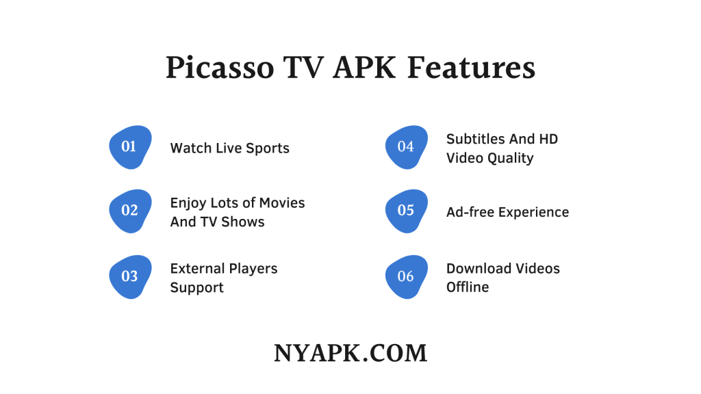 Picasso TV APK Features