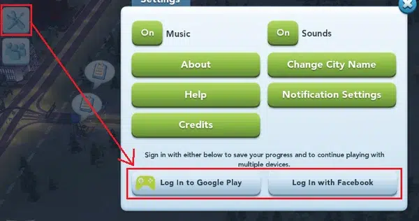 Add Friends in Simcity Buildit Through Google Play