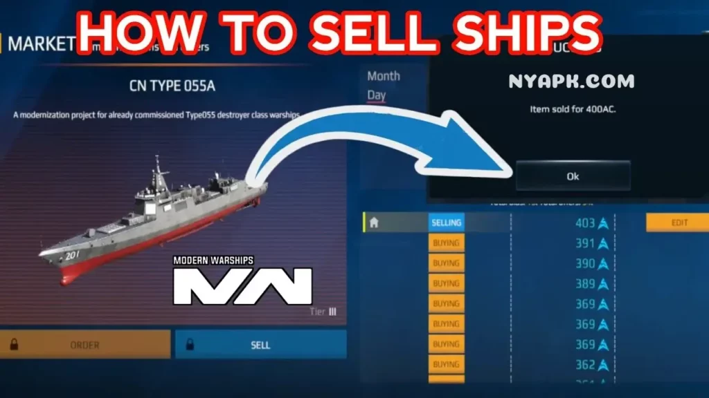 Sell Ships in the Modern Warship