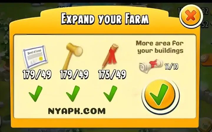 Use Expansion Permit in Hay Day