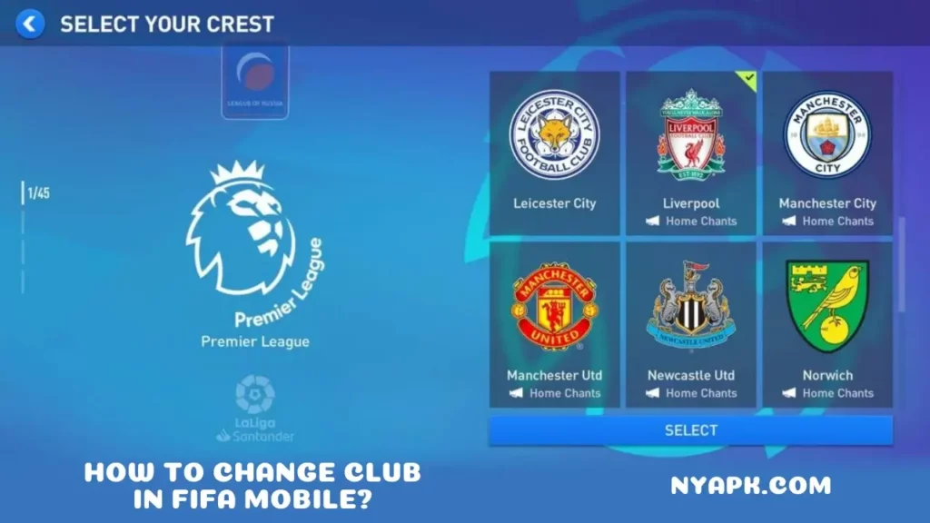 Change Club In FIFA Mobile