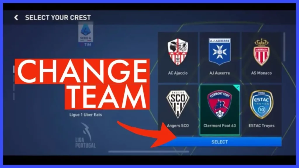 Change a Team in the FIFA Mobile Game