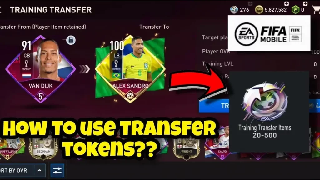 FIFA Mobile Training Transfer Tokens